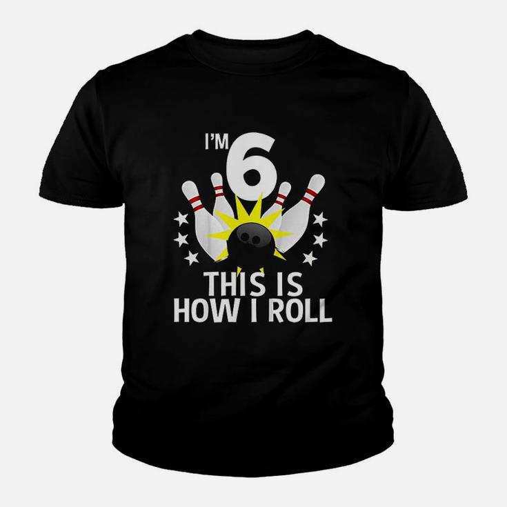 Kids 6 Year Old Bowling Birthday Party Youth T-shirt