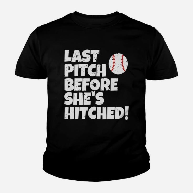 Last Pitch Before She Is Hitched Baseball BrideShirt Youth T-shirt