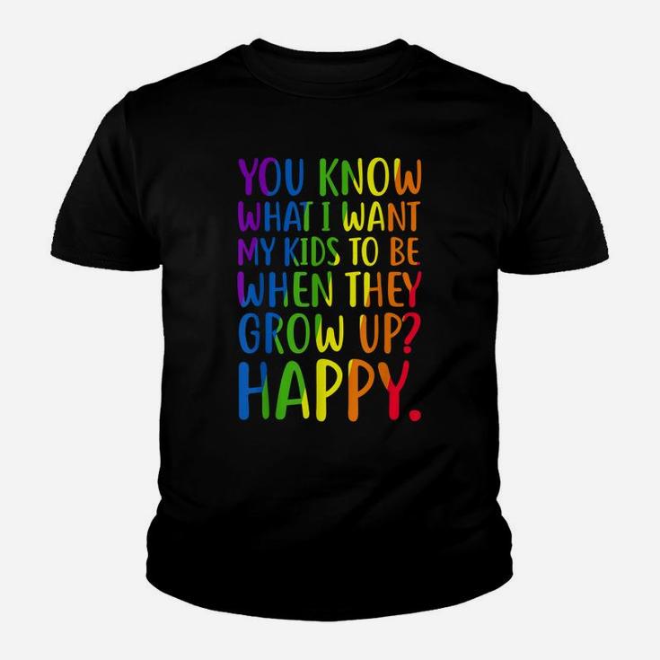 Lgbt Awareness Parents Mom Dad Gay Pride Rainbow Youth T-shirt