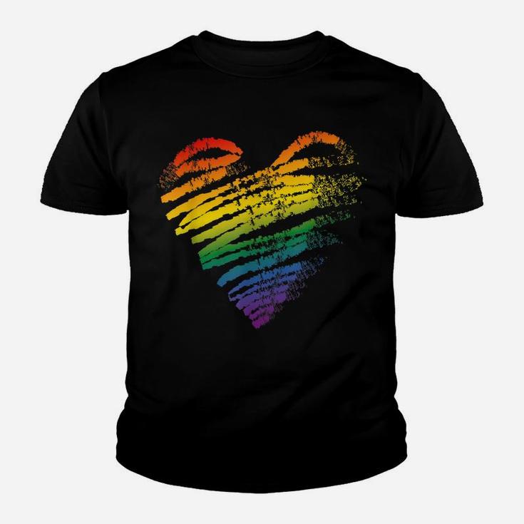 Lgbt Gay Pride Heart Flag Pride Month Gift Youth T-shirt