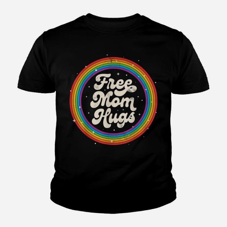 Lgbtq Free Mom Hugs Gay Pride Lgbt Rainbow Flag Mother's Day Youth T-shirt
