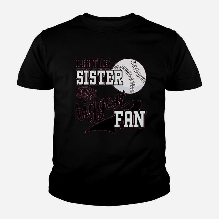 Little Sister And Biggest Fan Baseball Youth T-shirt
