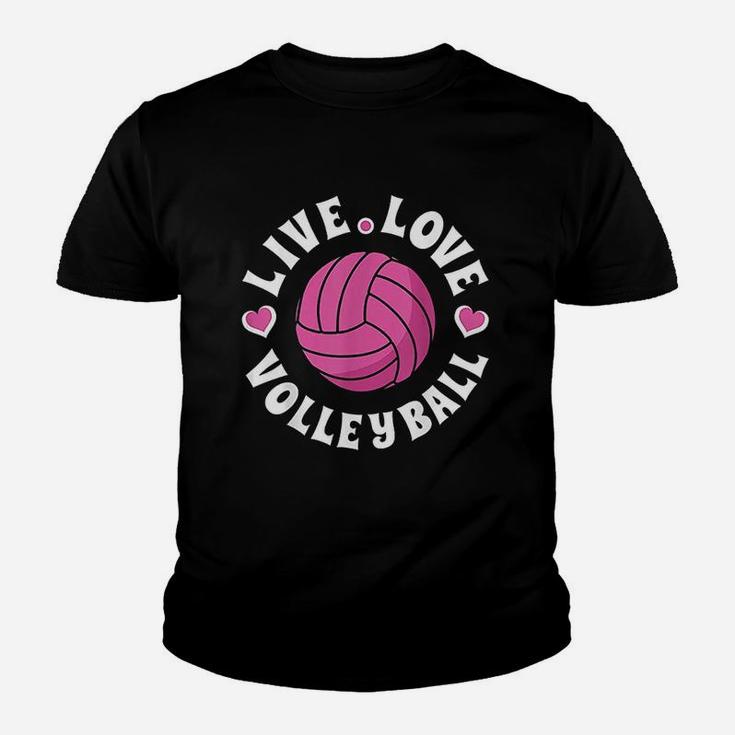 Live Love Volleyball For Women Girls Volleyball Fan Youth T-shirt