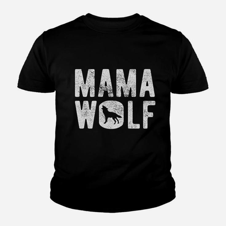 Mama Wolf Funny Camping Pack Mothers Day Youth T-shirt