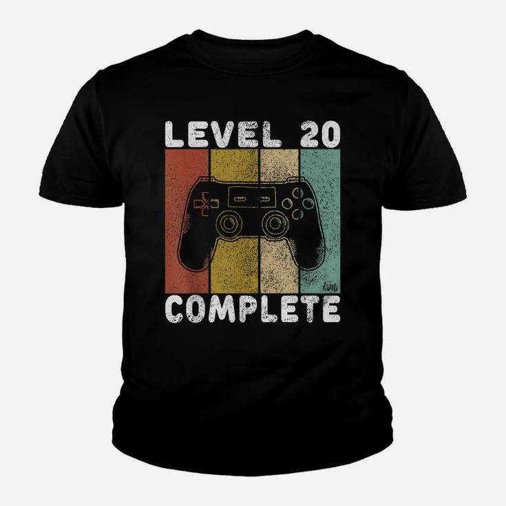 Mens 20Th Birthday Shirt Men Gaming Tshirt Level 20 Complete Youth T-shirt