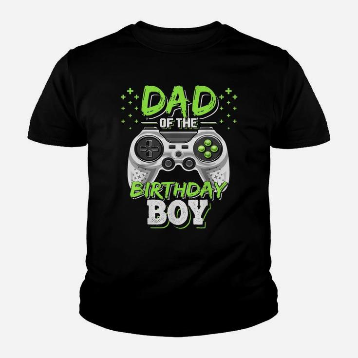 Mens Dad Of The Birthday Boy Matching Video Gamer Birthday Party Youth T-shirt