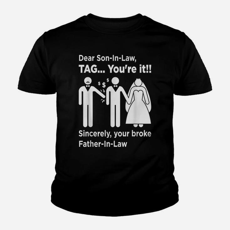 Mens Dear Son-In-Law - Father Of The Bride Dad Wedding Marriage Youth T-shirt