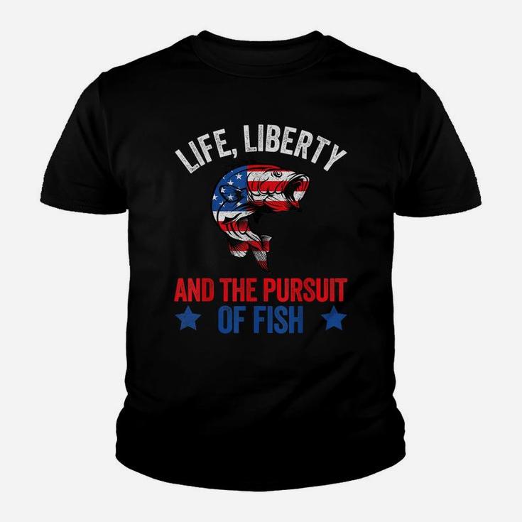 Men's Fishing Sweatshirts Hoodies, Funny American Flag Bass Youth T-shirt