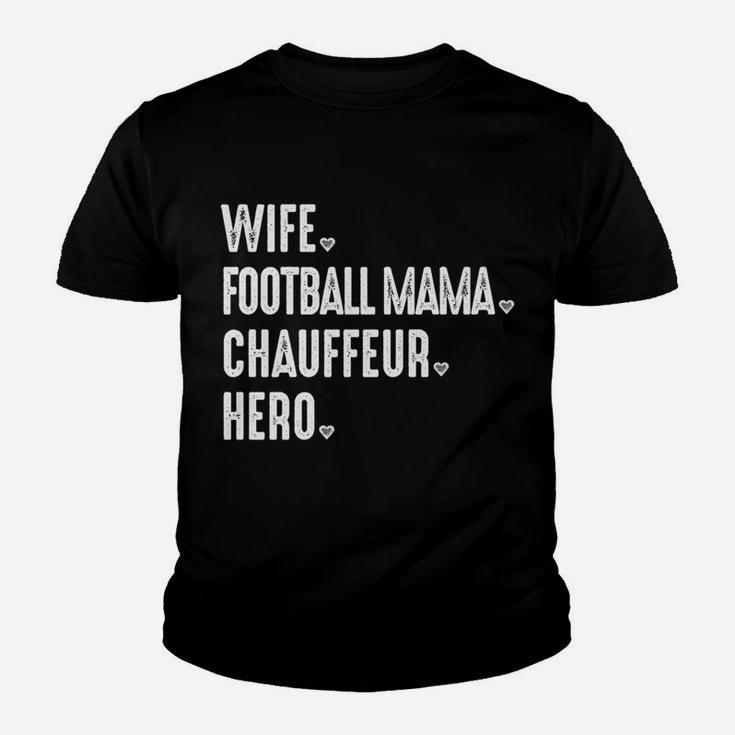 Mens Football Mama Novelty For Women Moms Wife Hero Youth T-shirt