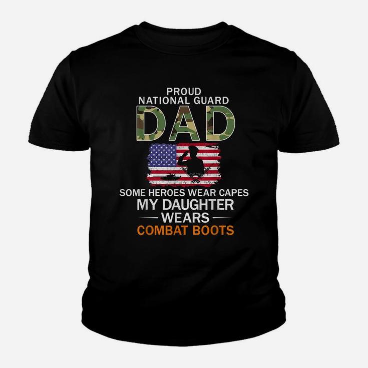 Mens My Daughter Wears Combat Boots-Proud National Guard Dad Army Youth T-shirt