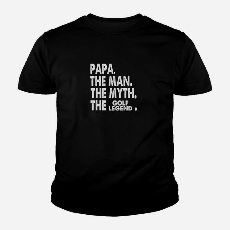 Mens Papa The Man The Myth The Golf Legend Fathers Day Youth T-shirt