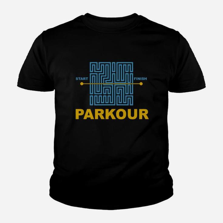 Mens Parkour Free Running Start Finish Tshirt Xl Black Youth T-shirt