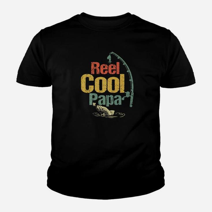 Mens Reel Cool Papa Funny Fishing Fathers Day Dad Gift Youth T-shirt
