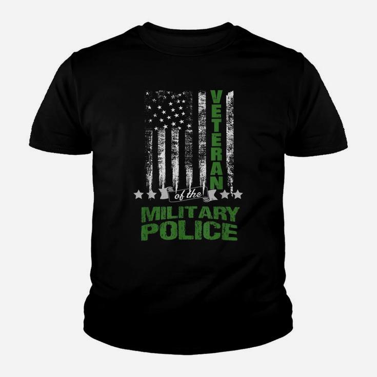 Military Police Veteran American Flag Youth T-shirt