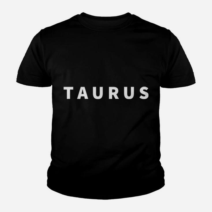 Minimal Taurus Lettering Astrology Zodiac Sign Sweatshirt Youth T-shirt
