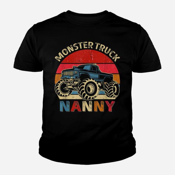 Monster Truck Nanny Matching Family Birthday Party Youth T-shirt