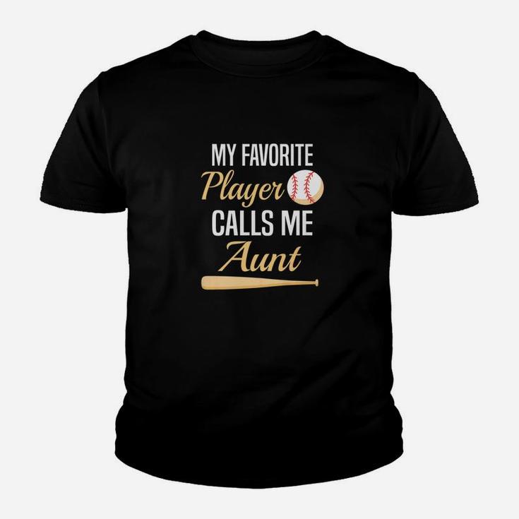 My Favorite Player Calls Me Aunt Auntie Baseball Youth T-shirt