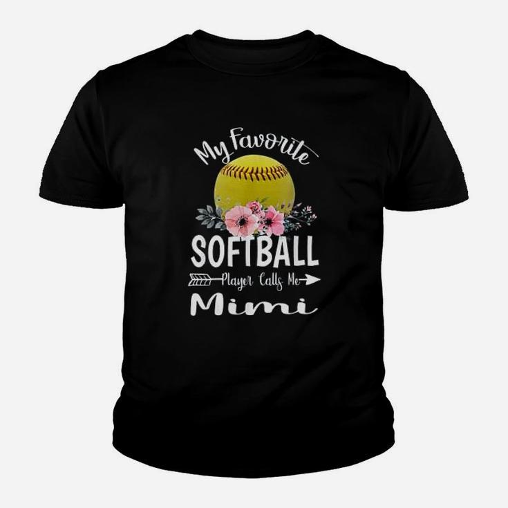 My Favorite Softball Player Calls Me Mimi Youth T-shirt
