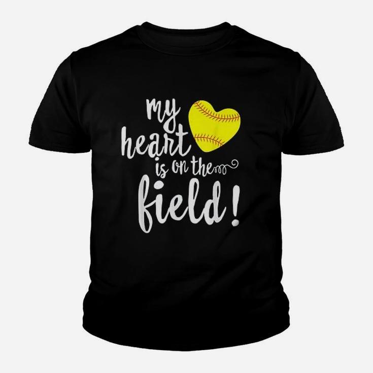 My Heart Is On That Field Baseball Mother Day Youth T-shirt