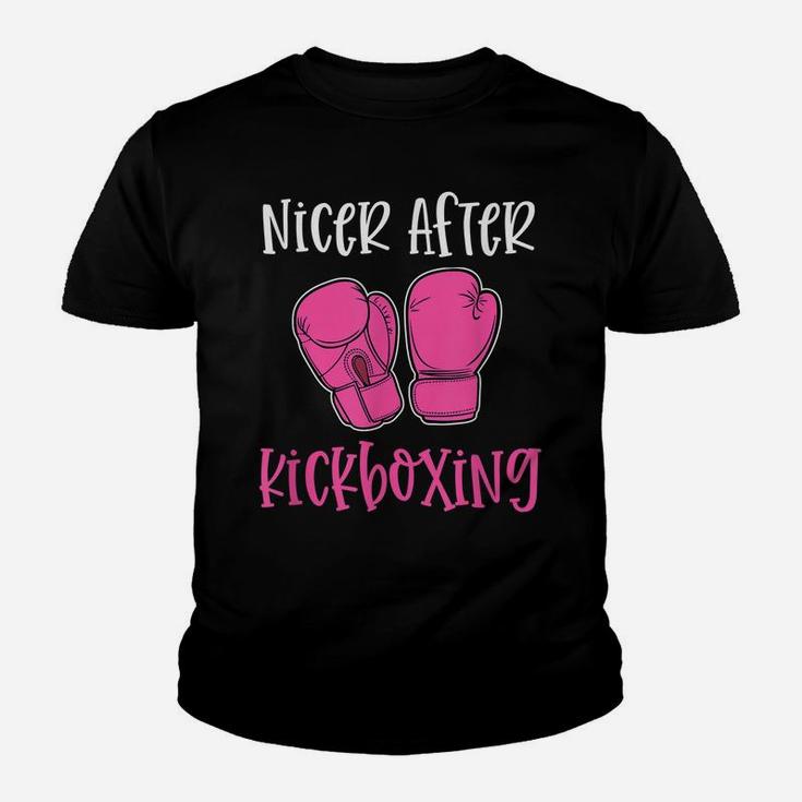 Nicer After Kickboxing Funny Pun Workout Classes Gym Gift Youth T-shirt