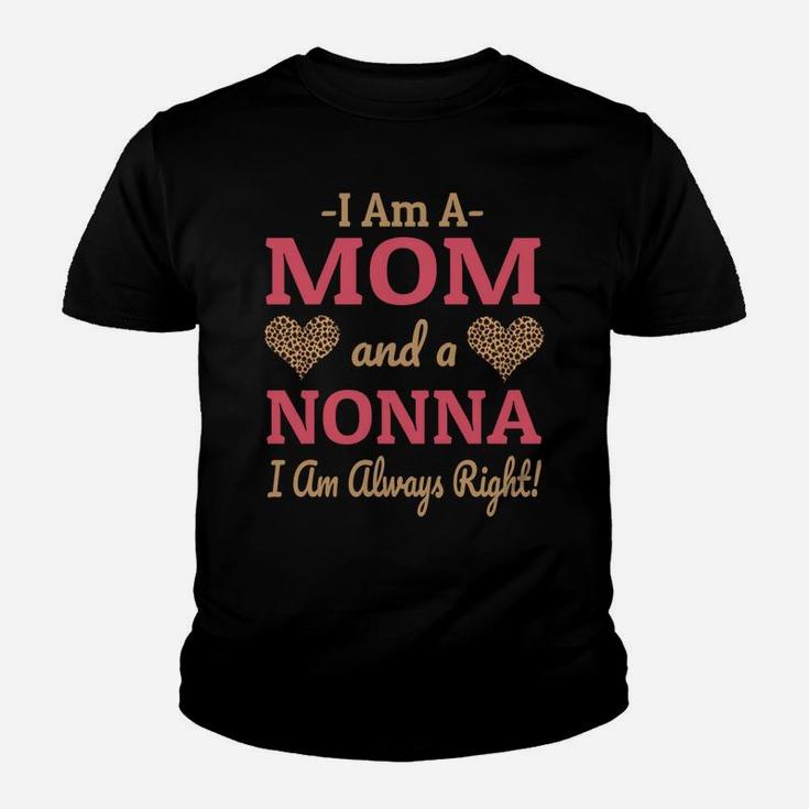 Nonna Mom Leopard Print Hearts Cute Funny Saying Gift Sweatshirt Youth T-shirt