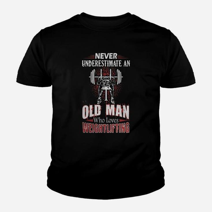 Old Man Loves Weightlifting Shirt - Mens Premium T-shirt Youth T-shirt