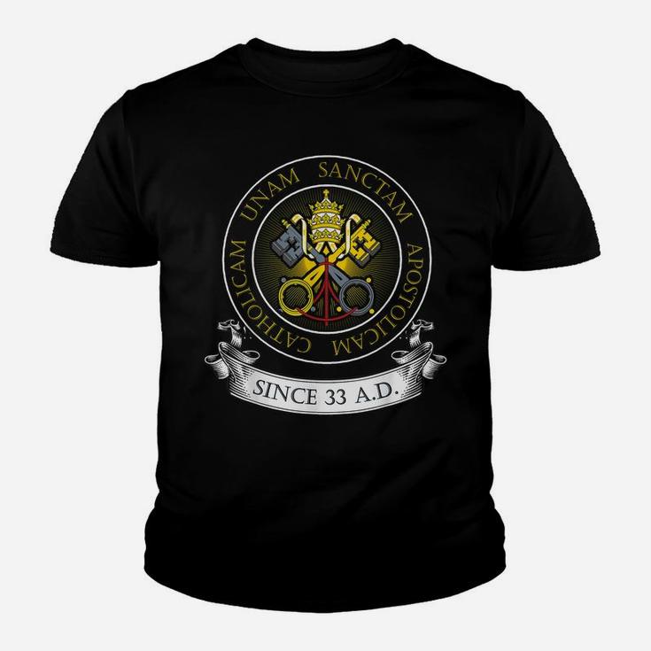 One Holy Catholic & Apostolic Church Catholic LatinShirt Youth T-shirt