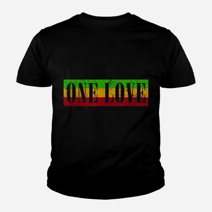 One Love Sign Rasta  Jamaica Retro Vintage Gift Youth T-shirt