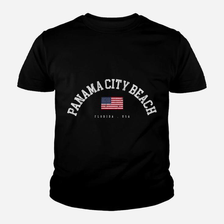 Panama City Beach Fl Retro American Flag Usa City Name Sweatshirt Youth T-shirt