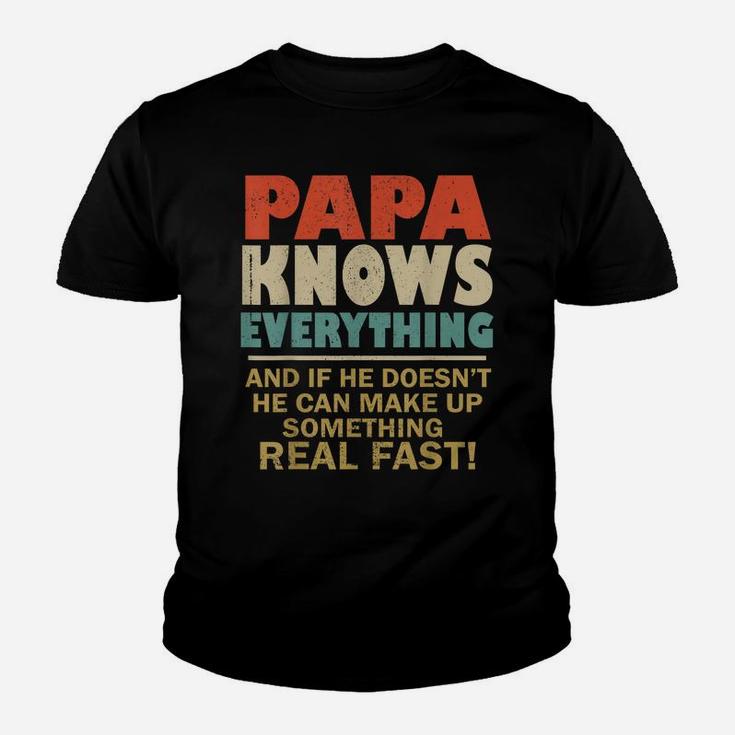 Papa Know Everything Vintage Grandpa Daddy Youth T-shirt
