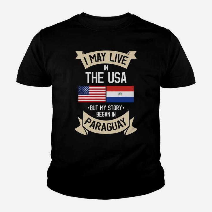 Paraguay American Flag USA Paraguayan Roots Gifts Youth T-shirt