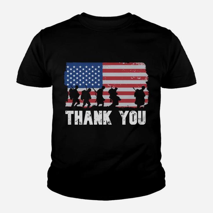 Patriotic American Flag Thank You Veterans Day For Men Women Youth T-shirt