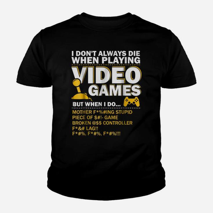 Playing Video Games Gamer Shirt Funny Gaming Console Gamer Youth T-shirt