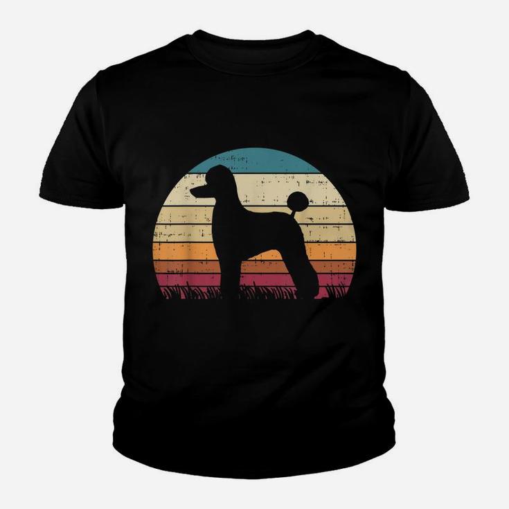 Poodle Silhouette Sunset Vintage Pet Dog Lover Owner Gift Youth T-shirt