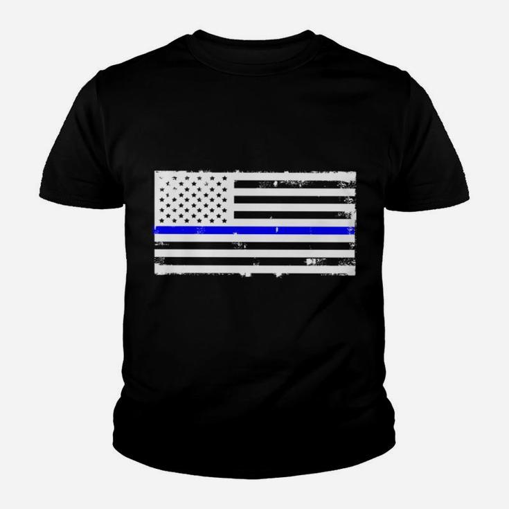 Proud Police Officer Mom Policeman Policewoman Mother Flag Sweatshirt Youth T-shirt