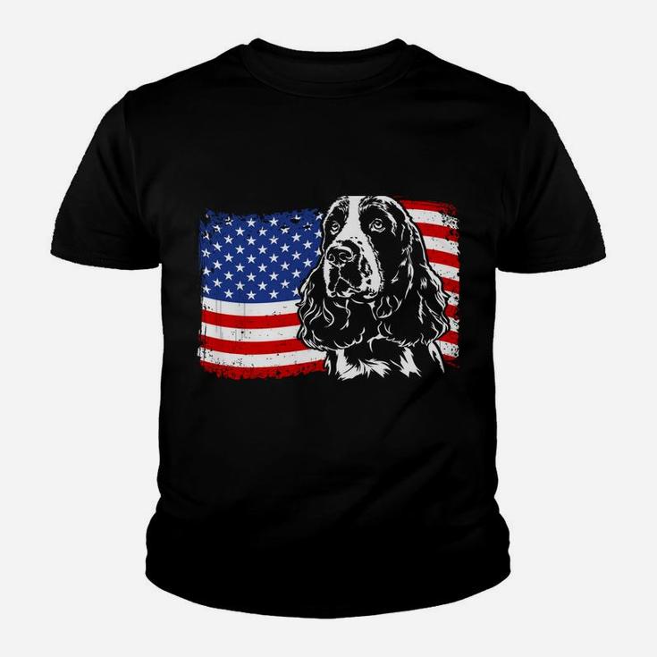 Proud Springer Spaniel American Flag Patriotic Dog Gift Sweatshirt Youth T-shirt