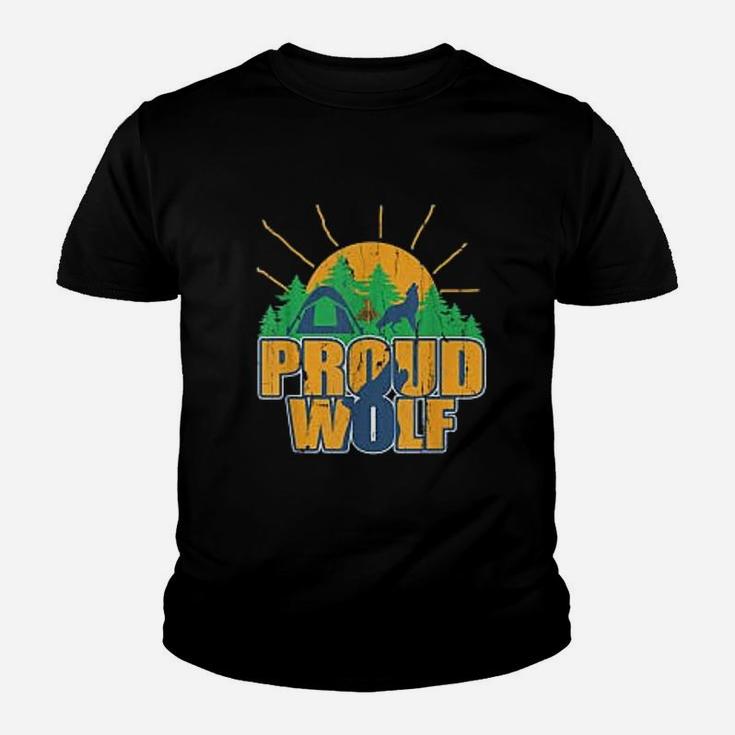 Proud Wolf Scout Cub Camping Boy Hiking Scouting Den Gift Youth T-shirt