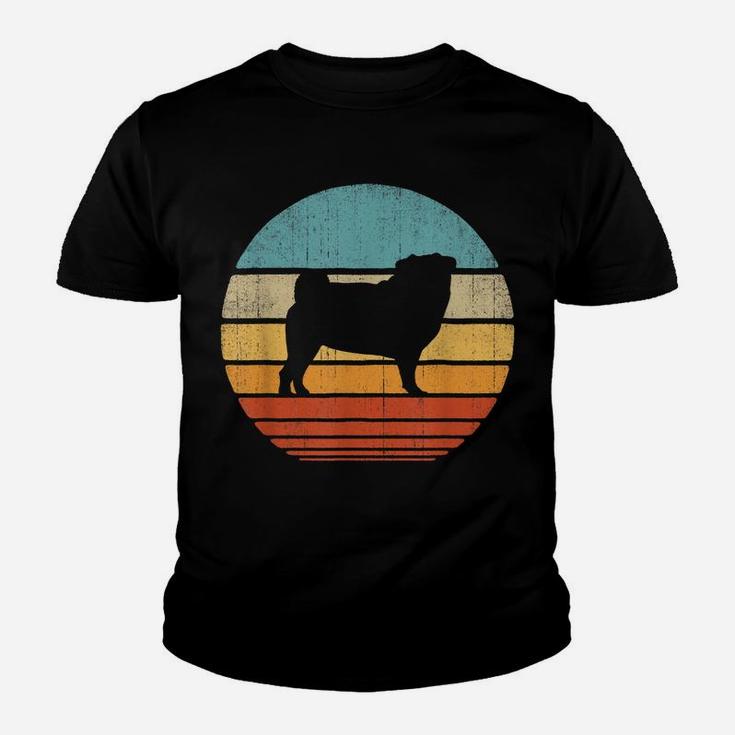Pug Vintage Silhouette 60S 70S Retro Gifts Dog Lover Men Youth T-shirt