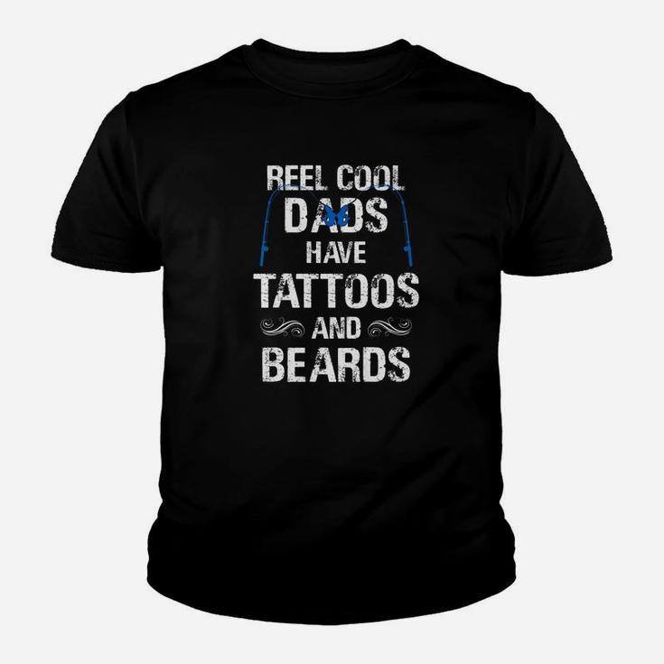 Real Cool Dads Have Tattoos And Beards Fathers Day Fishing Premium Youth T-shirt