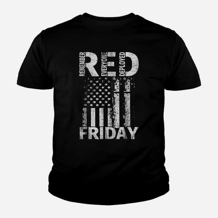 Red Friday Remember Everyone Deployed US Flag T Shirt Youth T-shirt