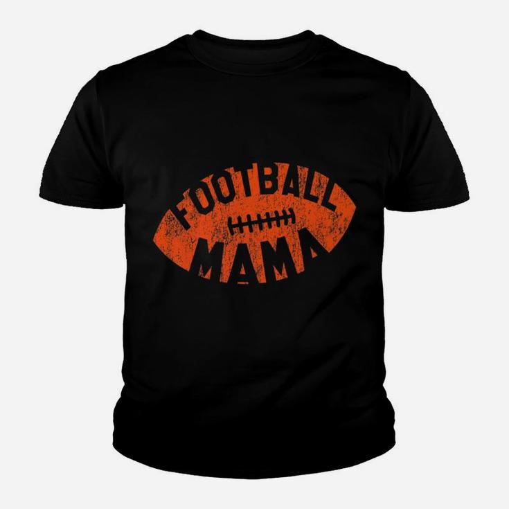 Retro Football Mama Orange Helmet Mom Gift Youth T-shirt