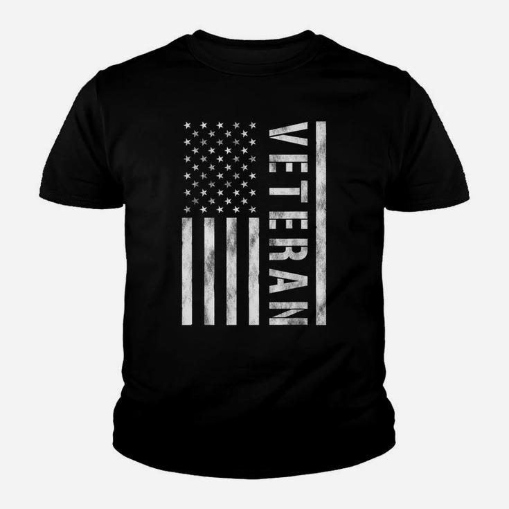 Retro Veteran Friday We Wear Red Support Our Troops Us Flag Youth T-shirt