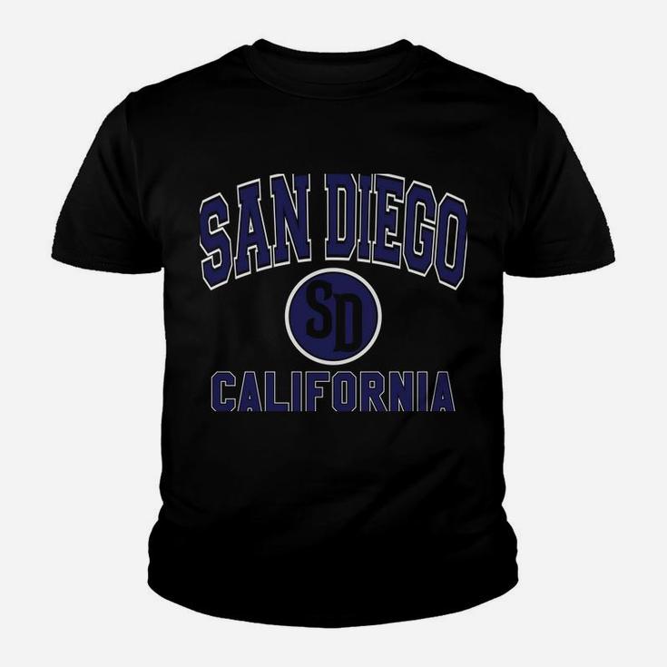San Diego SD Varsity Style Navy Blue Print Youth T-shirt