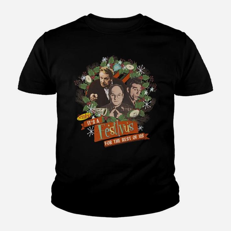 Seinfeld Festivus It's A Festivus For The Rest OF Us Wreath Youth T-shirt