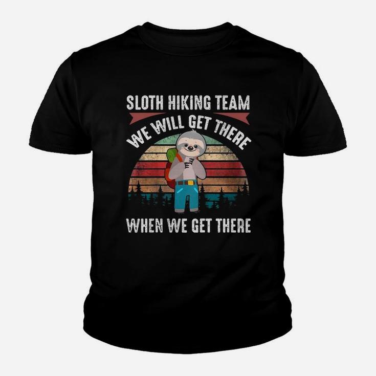 Sloth Hiking Team We Will Get There Funny Hiking Youth T-shirt