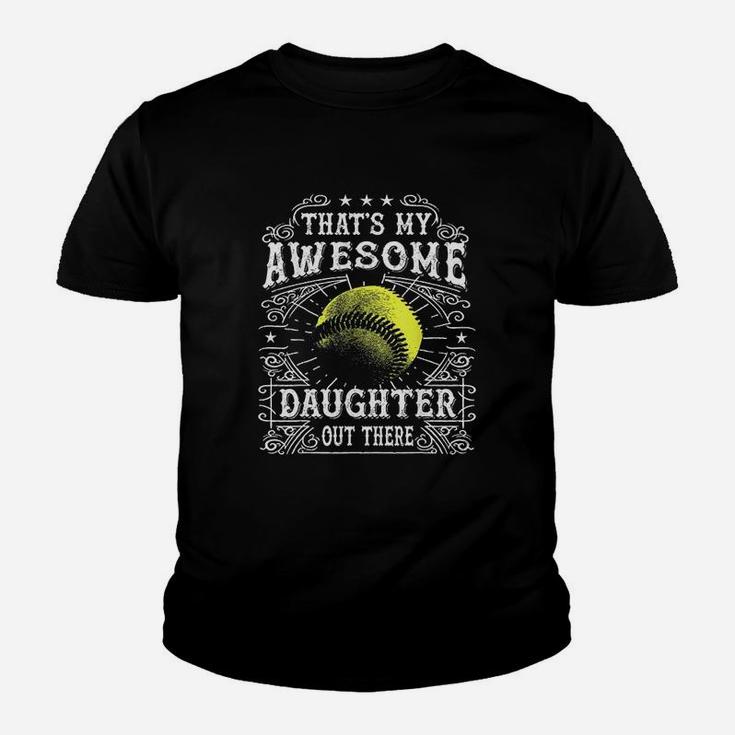 Softball Gift For Dad And Mom From Daughter Youth T-shirt