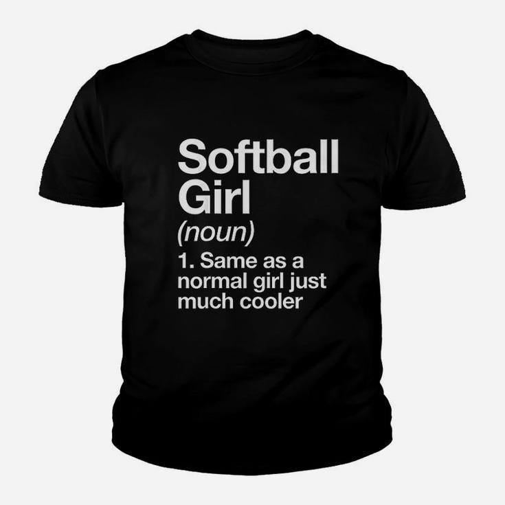 Softball Girl Definition Funny Sassy Sports Youth T-shirt