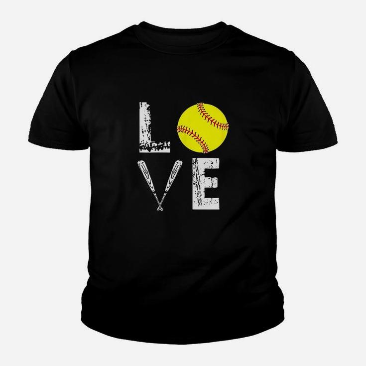 Softball Love Girls Forever Best Funny Birthday Gift Youth T-shirt