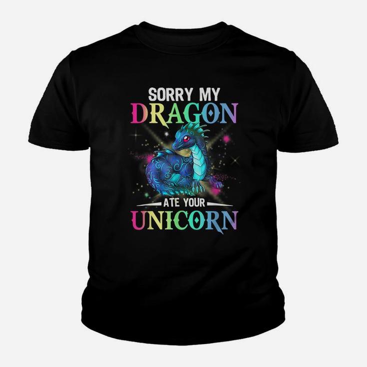 Sorry My Dragon Ate Your Unicorn Youth T-shirt