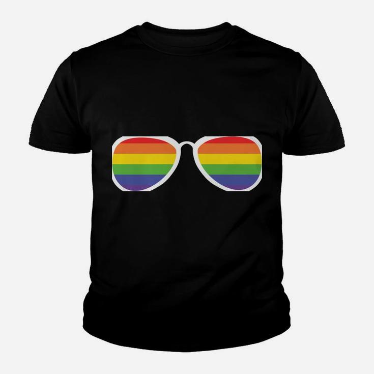 Sounds Gay I'm In Funny Rainbow Sunglasses Lgbt Pride Youth T-shirt